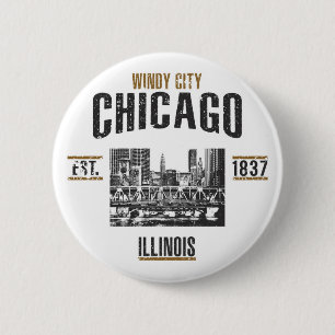 Chapa Redonda De 5 Cm Chicago