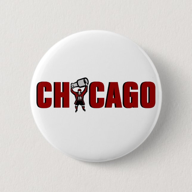Chapa Redonda De 5 Cm Chicago Blackhawks: Campeones de Stanley Cup (Anverso)
