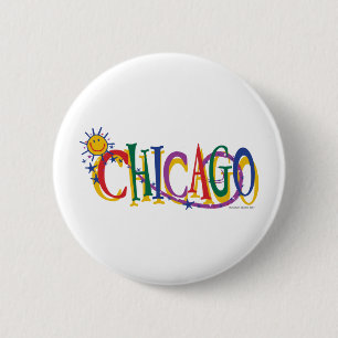 Chapa Redonda De 5 Cm Chicago-Con-SUn---NIÑOS