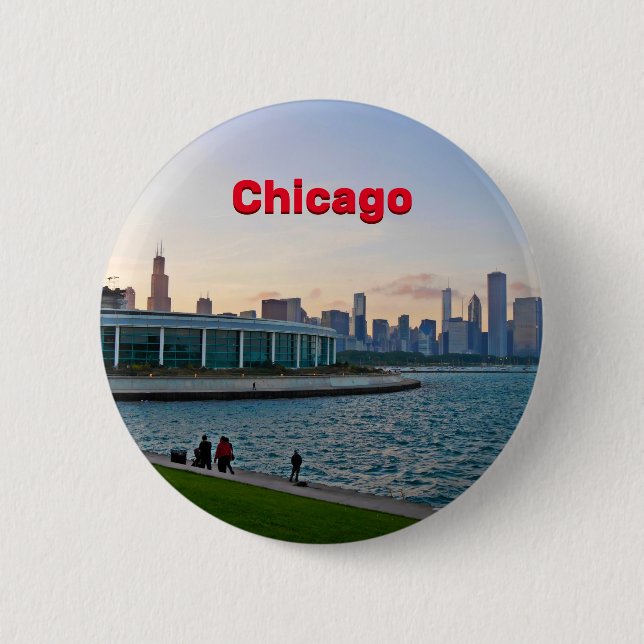 Chapa Redonda De 5 Cm Chicago Pin (Anverso)