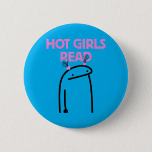 Chapa Redonda De 5 Cm Chicas Calientes Leen