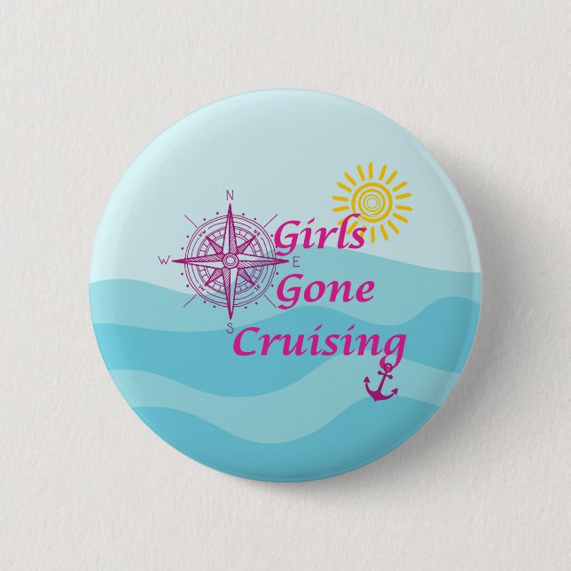 Chapa Redonda De 5 Cm Chicas de crucero (Anverso)
