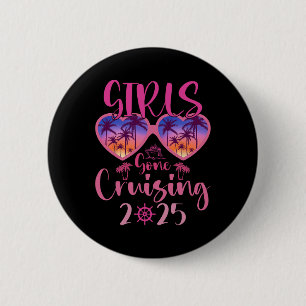 Chapa Redonda De 5 Cm Chicas de Crucero 2025 Vibraciones Tropicales Chic