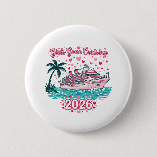 Chapa Redonda De 5 Cm Chicas de Crucero 2026 Vacaciones Fiesta Crucero
