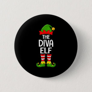 Chapa Redonda De 5 Cm Chicas de Diva Elf Matching Family Elf Squad