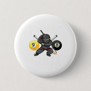 Chapa Redonda De 5 Cm Chicas de niños Ninja Cute Pocket Billiards
