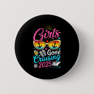 Chapa Redonda De 5 Cm Chicas de vacaciones de crucero 2025 Fiesta Crucer
