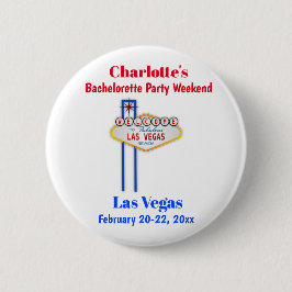 Chapa Redonda De 5 Cm Chicas del partido Bachelorette de Las Vegas en vi