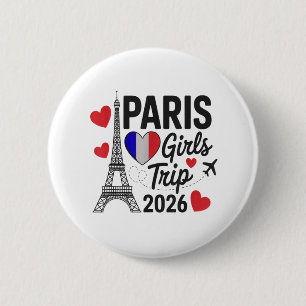 Chapa Redonda De 5 Cm Chicas descaradas viaje a París 2026 vacaciones re