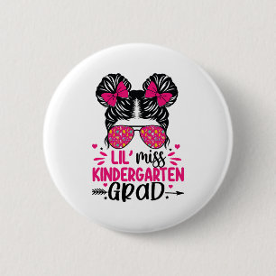 Chapa Redonda De 5 Cm Chicas graduados de Miss Kindergarten