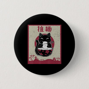 Chapa Redonda De 5 Cm Chicas japoneses de regalo de anime negro de gato