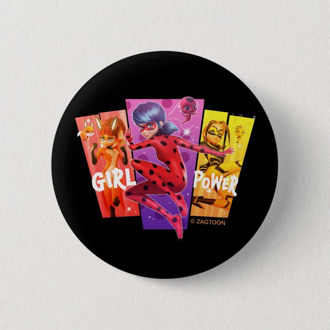 Chapa Redonda De 5 Cm Chicas milagrosos | Potencia Chica (Anverso)