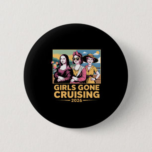 Chapa Redonda De 5 Cm Chicas Mona Lisa de Crucero 2026 Vacaciones en Cru