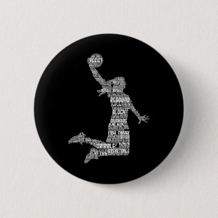 Chapa Redonda De 5 Cm Chicas mujeres Chicas de baloncesto