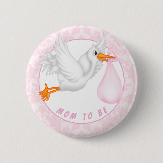 Chapa Redonda De 5 Cm Chicas personalizables rompen Baby Shower