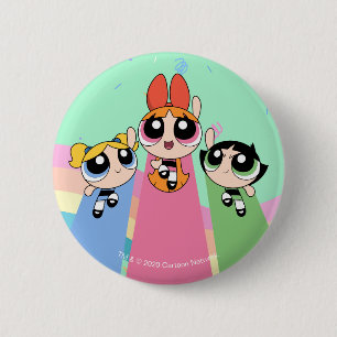 Chapa Redonda De 5 Cm Chicas poderosos vuelan alto