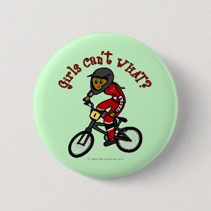 Chapa Redonda De 5 Cm Chicas rojos oscuros BMX