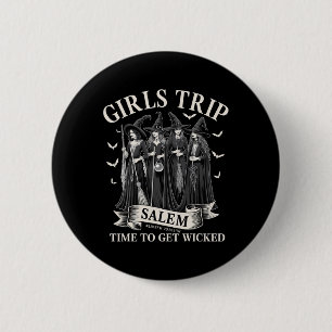 Chapa Redonda De 5 Cm Chicas Viajan Tiempo Salem Para Obtener Brujas Mal