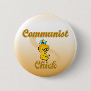 Chapa Redonda De 5 Cm Chick comunista