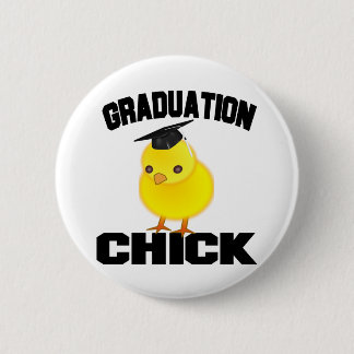 Chapa Redonda De 5 Cm Chick de graduación