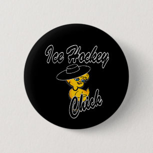 Chapa Redonda De 5 Cm Chick de hockey sobre hielo #4