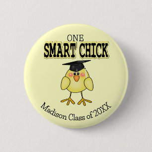 Chapa Redonda De 5 Cm Chick inteligente