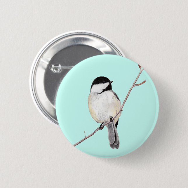 Chapa Redonda De 5 Cm Chickadee (Anverso y reverso)