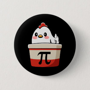 Chapa Redonda De 5 Cm Chicken Pot Pie Funny Math Lover Pi Day Student
