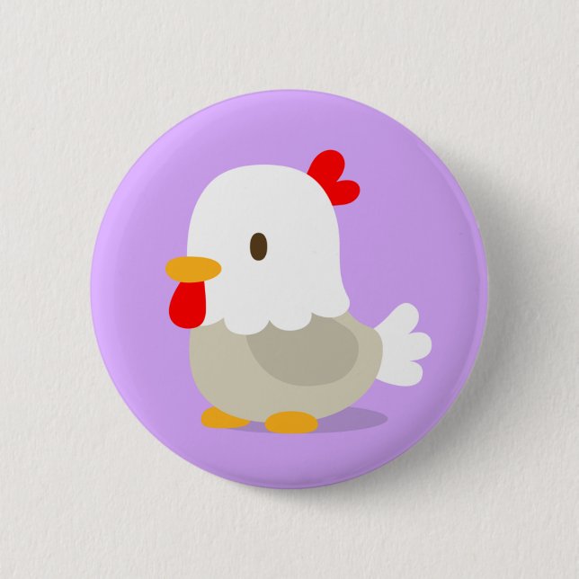 Chapa Redonda De 5 Cm chicken : purple : pins (Anverso)