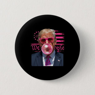 Chapa Redonda De 5 Cm Chicle Burbuja Divertido Donald Trump Rosa 4 De Ju