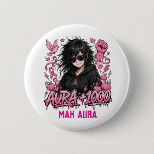 Chapa Redonda De 5 Cm Chico Anime Divertido Aura Plus 1000 Cuadrícula Ro