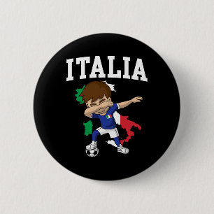 Chapa Redonda De 5 Cm Chico Fútbol Italia Italiano Bandera De Italia Map