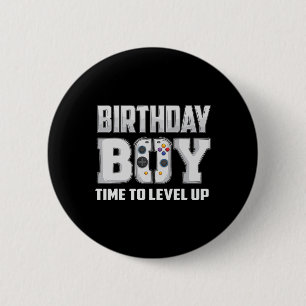 Chapa Redonda De 5 Cm Chico Hora De Subir De Nivel Cumpleaños Videojuego