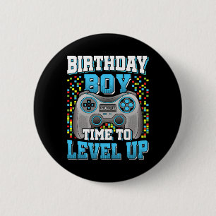 Chapa Redonda De 5 Cm Chico Hora De Subir De Nivel Videojuego Cumpleaños