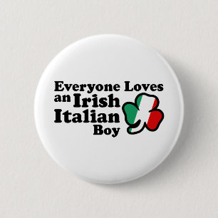 Chapa Redonda De 5 Cm Chico italiano irlandés