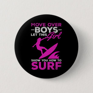 Chapa Redonda De 5 Cm Chico Surfista Muévete Los Chicos Dejen Que Esta C
