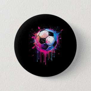 Chapa Redonda De 5 Cm Chicos Chicas Futbol Impresionante Colorido Futbol