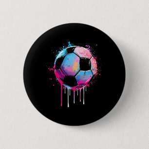 Chapa Redonda De 5 Cm Chicos Chicas Fútbol Impresionante Colorido Fútbol