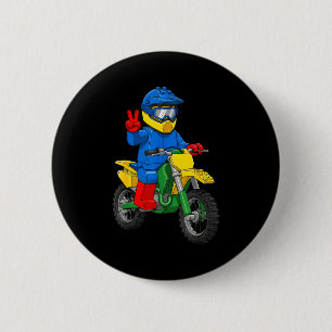 Chapa Redonda De 5 Cm Chicos constructores de motocicletas divertidas ju