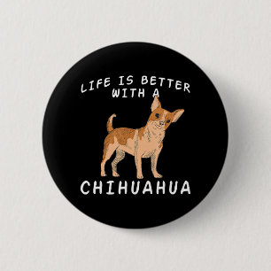 Chapa Redonda De 5 Cm Chihuahua Ama A La Madre Perra Chiuaua Amantes De 