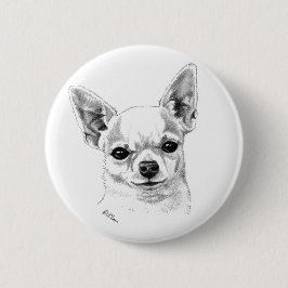 Chapa Redonda De 5 Cm Chihuahua de Smoothcoat