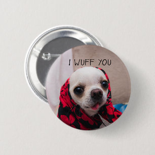 Chapa Redonda De 5 Cm Chihuahua lindo Te amo con todo mi corazón San Val