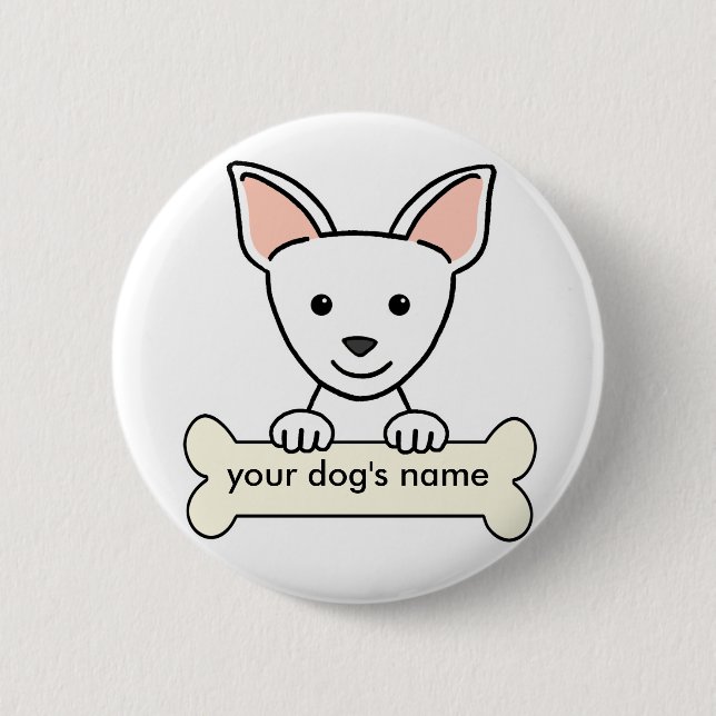 Chapa Redonda De 5 Cm Chihuahua personalizado (Anverso)