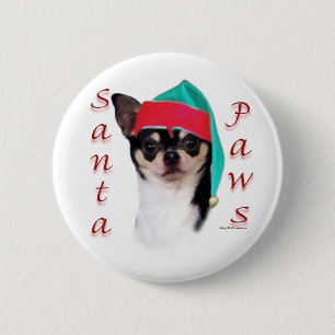 Chapa Redonda De 5 Cm Chihuahua Santa Paws