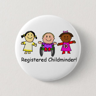 Chapa Redonda De 5 Cm Childminder registrado