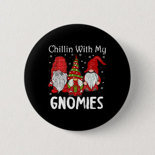 Chapa Redonda De 5 Cm Chillin Con Mis Navidades De Gnomies Pamajas Famil