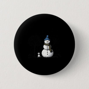 Chapa Redonda De 5 Cm Chillin' Con Mis Navidades Snowmis Snowman