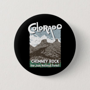 Chapa Redonda De 5 Cm Chimney Rock Colorado San Juan Montañas Rocosas Es