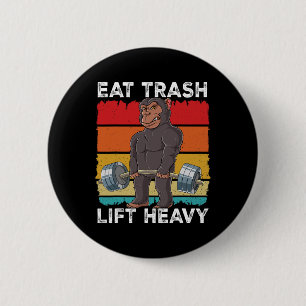Chapa Redonda De 5 Cm Chimpanzee Gym Weight Training Comida Trash Lift H