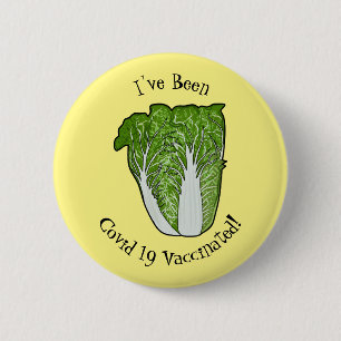 Chapa Redonda De 5 Cm Chinese cabbage cartoon illustration